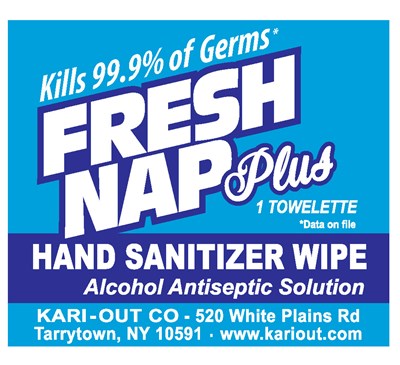 Freshnap Plus (80% Ethyl Alcohol Towelette (Front))